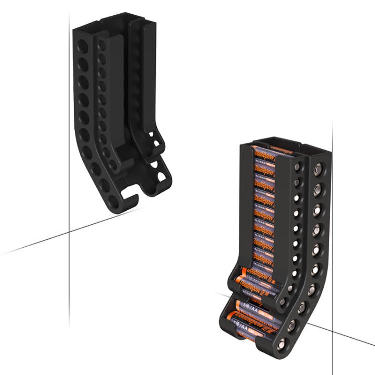 Giá đựng pin gắn tường chứa 10 pin AA & 10 pin AAA, giá lưu trữ pin tiết kiệm không gian