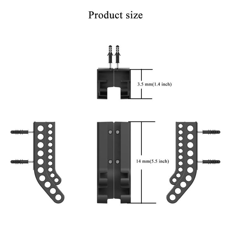 Giá đựng pin gắn tường chứa 10 pin AA & 10 pin AAA, giá lưu trữ pin tiết kiệm không gian