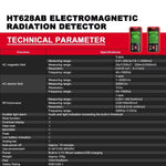 Máy đo EMF đa trường HABOTEST HT628B, máy kiểm tra bức xạ điện từ có thể sạc lại, HT628B