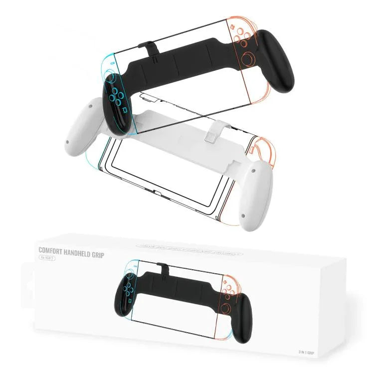 Tay cầm chống trượt công thái học cho Nintendo Switch 2 / Switch / Switch OLED, JYS-NS2297 Đen, JYS-NS2297 Trắng