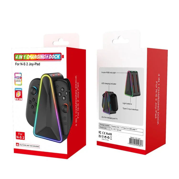 Đế sạc và đựng tay cầm 4 trong 1 cho Nintendo Switch 2, YZC-520 Đế sạc