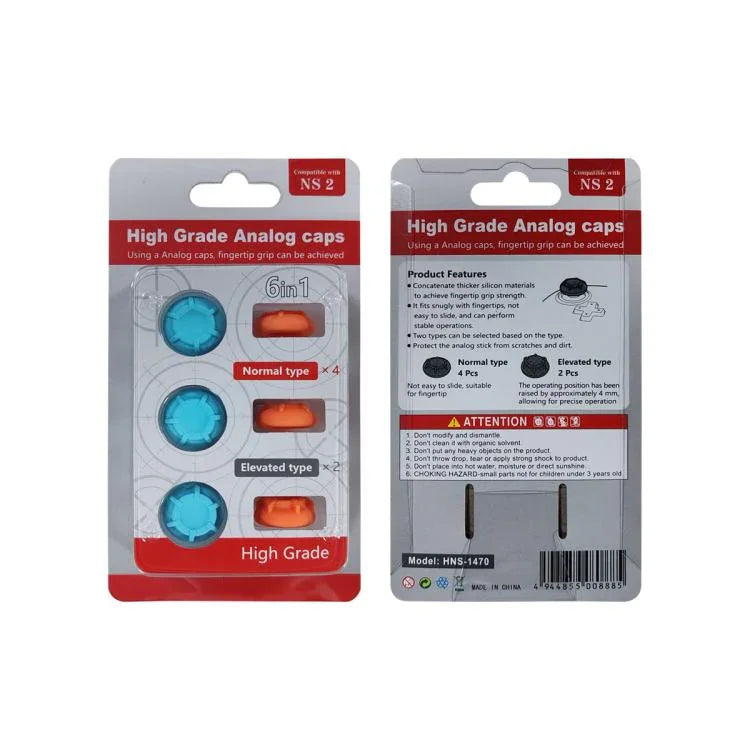 Bộ 6 nắp bảo vệ nút cần điều khiển silicone cho Nintendo Switch 2