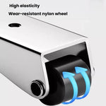 Bánh xe ròng rọc gắn bên/đứng cho di chuyển đồ nội thất và cửa trượt chống võng, màu bạc, màu cam