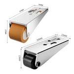 Bánh xe ròng rọc gắn bên/đứng cho di chuyển đồ nội thất và cửa trượt chống võng, màu bạc, màu cam