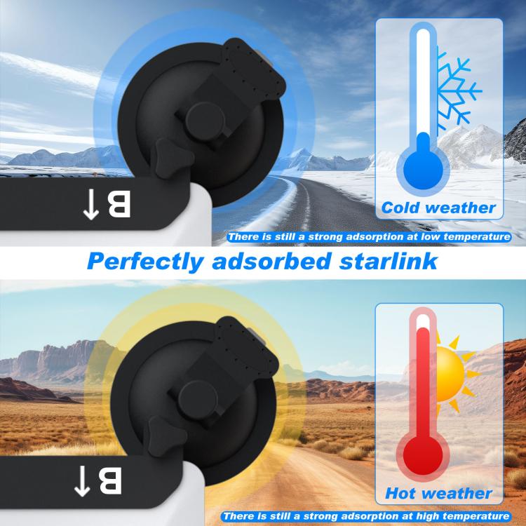 For Starlink Mini Car Metal Suction Cup Holder, S2032, S2032B