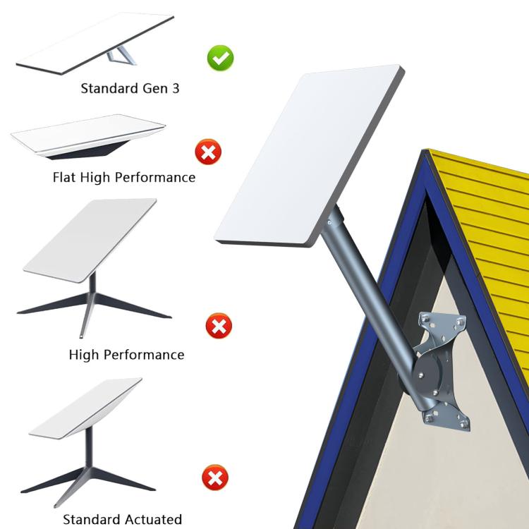 Dành cho bộ giá đỡ Starlink Gen 3 / V4, cột cong, cột thẳng