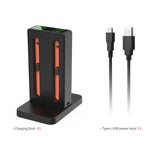 Trạm sạc từ tính 4 trong 1 DOBE cho Nintendo Switch 2 tay cầm với đèn LED chỉ báo & ngăn đựng cartridge, TNS-3192B
