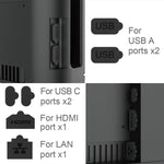 Bộ nút bịt bụi chính xác 6 trong 1 IPega cho Nintendo Switch 2, bộ bảo vệ đa cổng