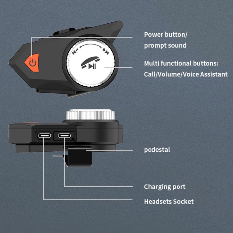 Tai nghe Bluetooth mũ bảo hiểm xe máy M9 chống nước IPX6, trả lời tự động, âm thanh HD cho người lái/giao hàng/đàm thoại nhóm, M9