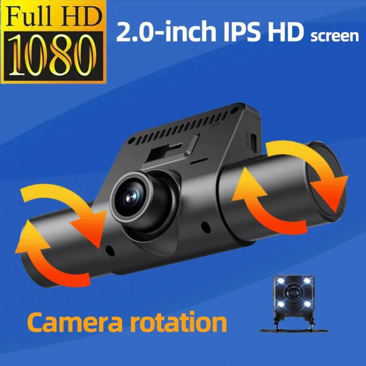 Thiết bị ghi hình lái xe giám sát đỗ xe hồng ngoại độ phân giải cao 1080P, 3 ống kính, 4 ống kính, 4 ống kính + 32G