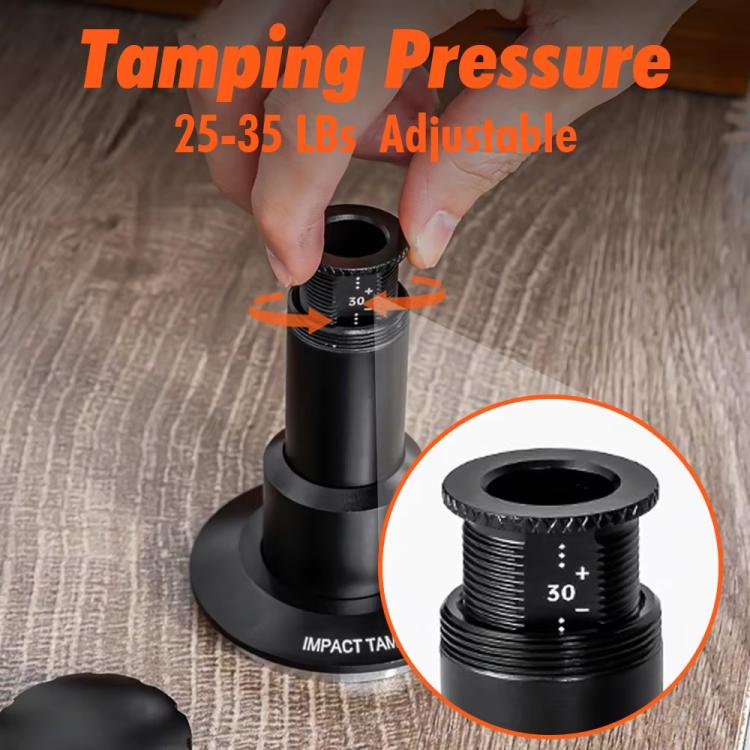 Dụng cụ nén cà phê có thể điều chỉnh lực tác động với đế ren, dụng cụ nén espresso có lò xo, 51mm, 53mm