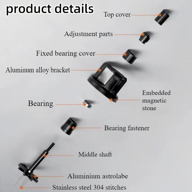 Rotating Magnetic WDT Tool for Espresso Adjustable Height Coffee Needle Distributor Coffee Grounds Fluffing Tool, 51mm, 53mm, 58mm