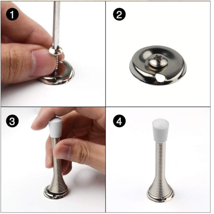 Bộ 3 chặn cửa lò xo chống va đập, đệm bảo vệ cửa