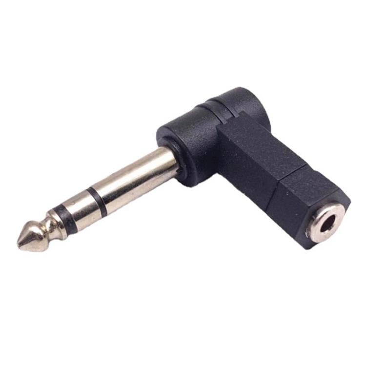 Adapter âm thanh micro 6.35mm sang 3.5mm góc 90 độ, 6.35mm sang 3.5mm