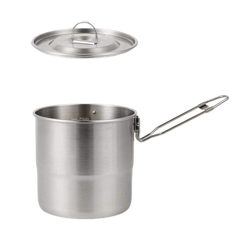 Bình Nấu Ngoài Trời 3000ml Cao 16cm Thép Không Gỉ 304, Tay Cầm CLS, Tay Cầm Đôi CLS