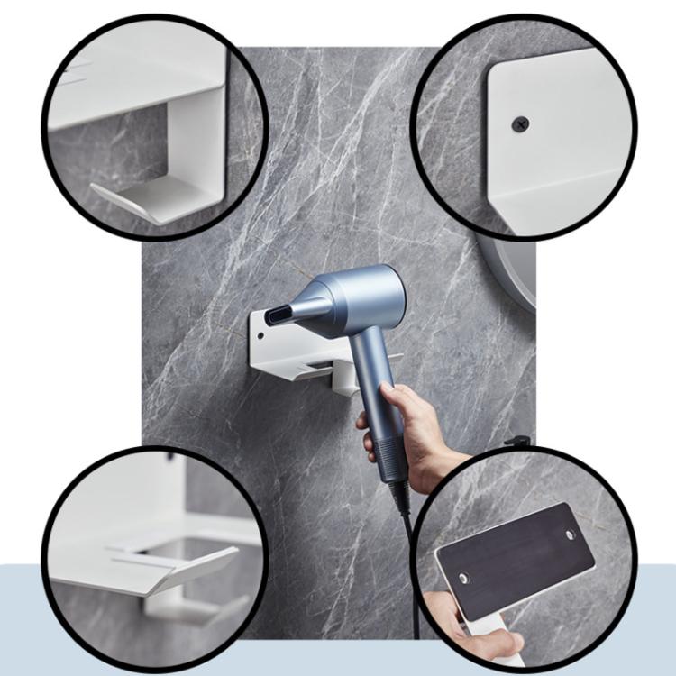 Giá treo máy sấy tóc gắn tường kèm tổ chức dây, lưu trữ phòng tắm cho máy sấy tóc