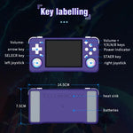 Máy chơi game cầm tay cổ điển 3.5 inch XF35H với hệ điều hành Linux và đèn RGB, bộ nhớ 64G, 128G