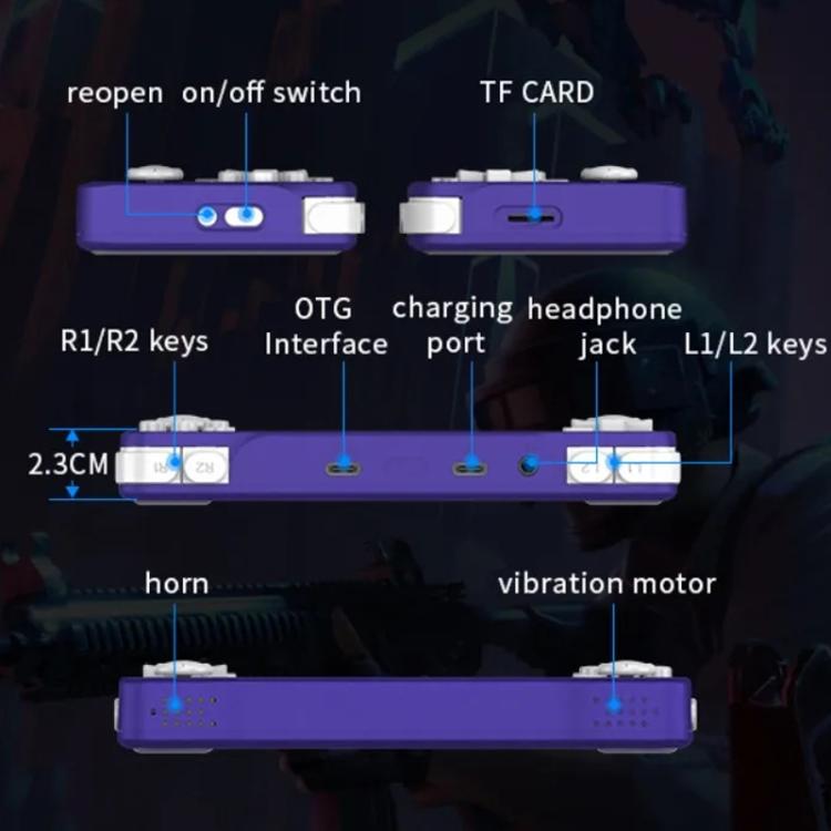 Máy chơi game cầm tay cổ điển 3.5 inch XF35H với hệ điều hành Linux và đèn RGB, bộ nhớ 64G, 128G