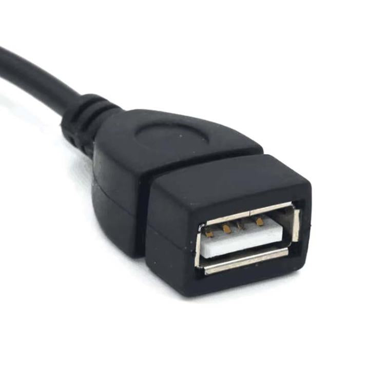 10pcs 3.5mm Male Round Head To USB 2.0 Female USB Disk Car MP3 Data Transmission Cable, 10pcs