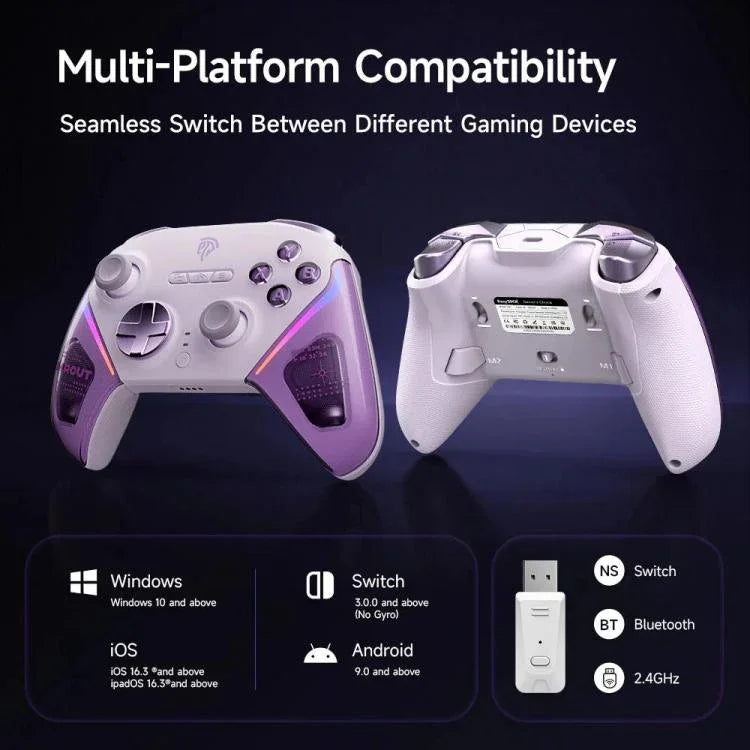 Tay Cầm Chơi Game Không Dây EasySMX D10 Với Nút Kích Hoạt Hai Chế Độ & Joystick Hiệu Ứng Hall TMR, Đế Sạc Cho PC/Switch/Điện Thoại/Steam