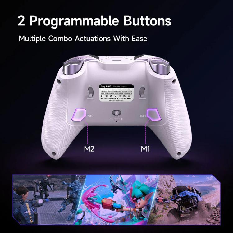 Tay Cầm Chơi Game Không Dây EasySMX D10 Với Nút Kích Hoạt Hai Chế Độ & Joystick Hiệu Ứng Hall TMR, Đế Sạc Cho PC/Switch/Điện Thoại/Steam