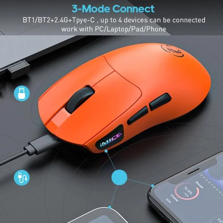 Chuột chơi game không dây sạc lại được iMICE G900 6 phím 12800DPI ba chế độ