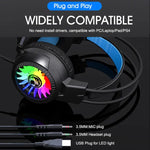 Tai nghe chơi game có dây máy tính thể thao điện tử phát sáng kèm micro, iMICE HD-490 đèn nhiều màu 3.5mm, iMICE HD-490 đèn RGB 7.1mm
