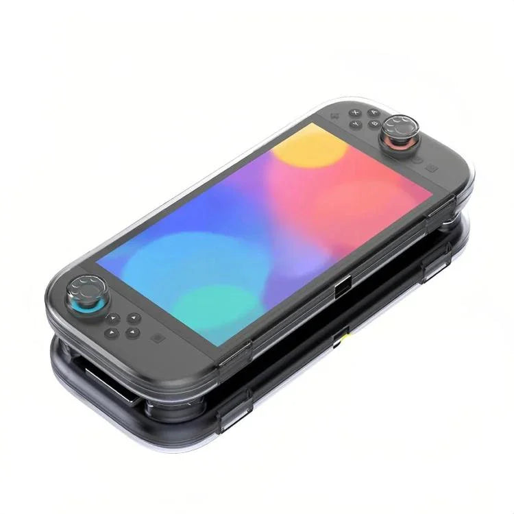 Hộp Đựng Bảo Quản Trong Suốt Cho Máy Nintendo Switch 2 Chống Trầy Xước Có 14 Ngăn Đựng Thẻ Game, Hộp Chủ Trong Suốt Màu Trắng, Hộp Chủ Trong Suốt Màu Đen