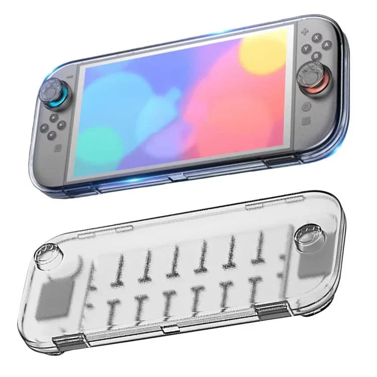 Hộp Đựng Bảo Quản Trong Suốt Cho Máy Nintendo Switch 2 Chống Trầy Xước Có 14 Ngăn Đựng Thẻ Game, Hộp Chủ Trong Suốt Màu Trắng, Hộp Chủ Trong Suốt Màu Đen