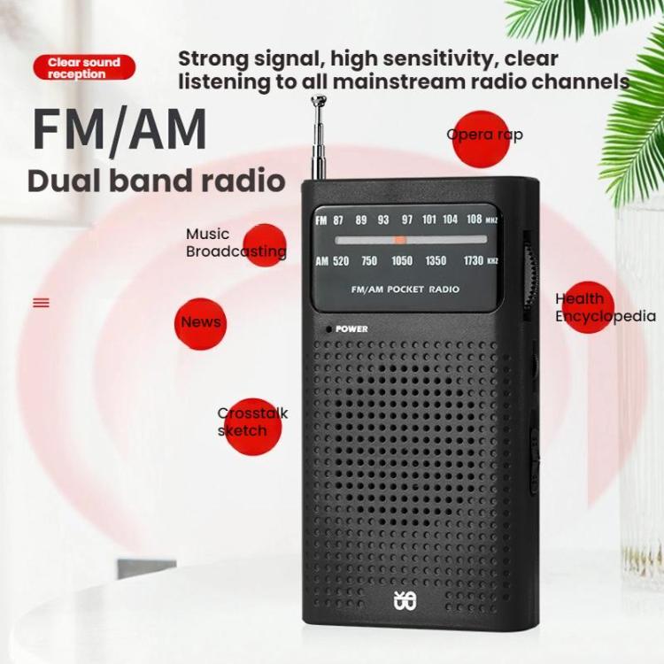 Máy nghe radio FM/AM đa kênh bỏ túi di động có kim chỉ