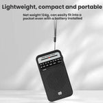 Máy nghe radio AM/FM đa kênh bỏ túi di động có kim chỉ