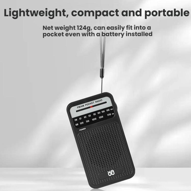 Máy nghe radio AM/FM đa kênh bỏ túi di động có kim chỉ