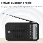 Máy nghe radio AM/FM đa kênh bỏ túi di động có kim chỉ
