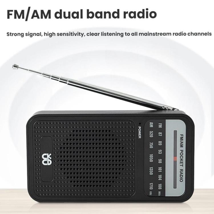 Máy nghe radio AM/FM đa kênh bỏ túi di động có kim chỉ