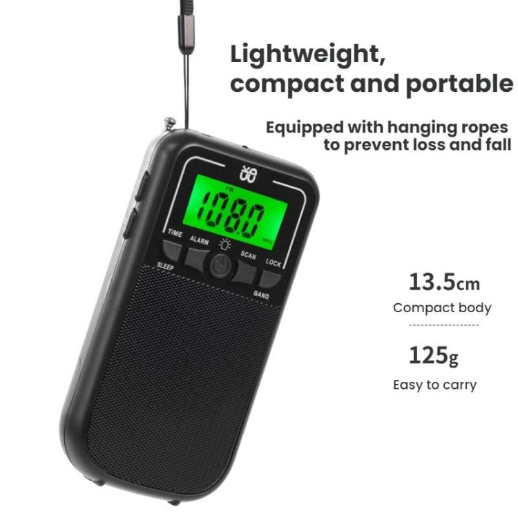 Máy nghe radio FM/AM/SW đa băng tần nhạy cao điều khiển bằng đồng hồ bỏ túi, Dành cho EU, Dành cho US