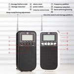 Máy nghe radio FM/AM/SW đa băng tần nhạy cao điều khiển bằng đồng hồ bỏ túi, Dành cho EU, Dành cho US
