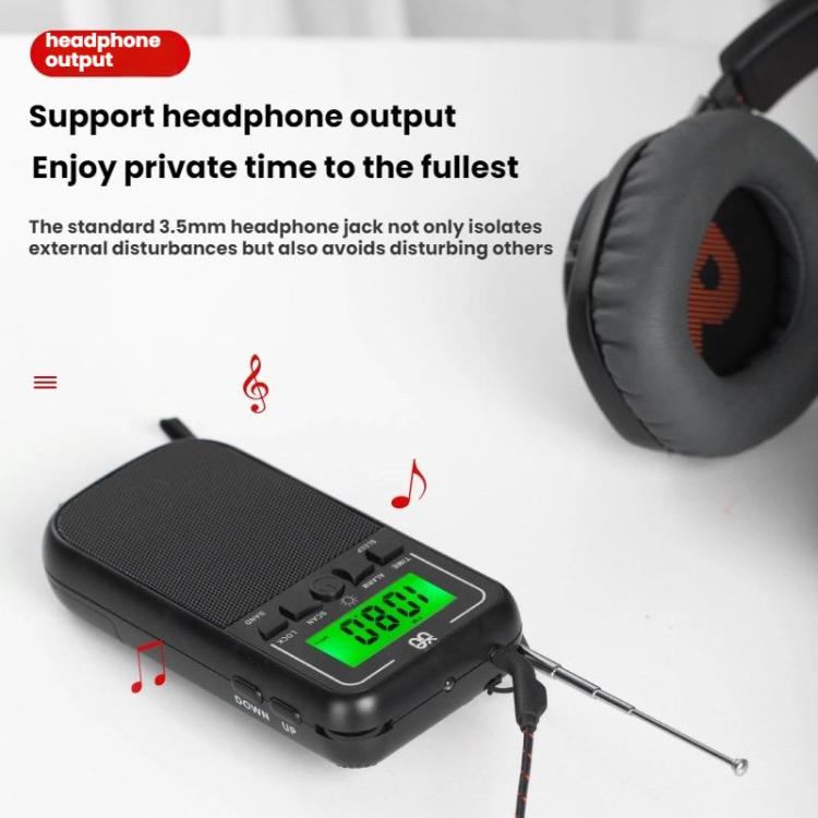 Máy nghe radio FM/AM/SW đa băng tần nhạy cao điều khiển bằng đồng hồ bỏ túi, Dành cho EU, Dành cho US
