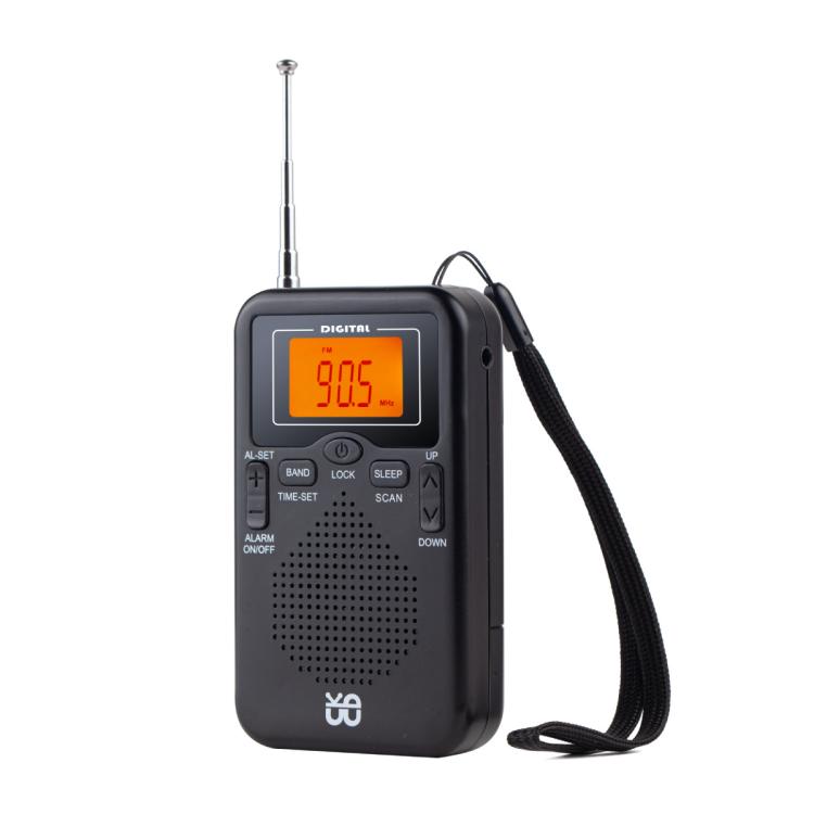Máy nghe radio FM/AM điều khiển bằng đồng hồ stereo bỏ túi, Dành cho EU, Dành cho US