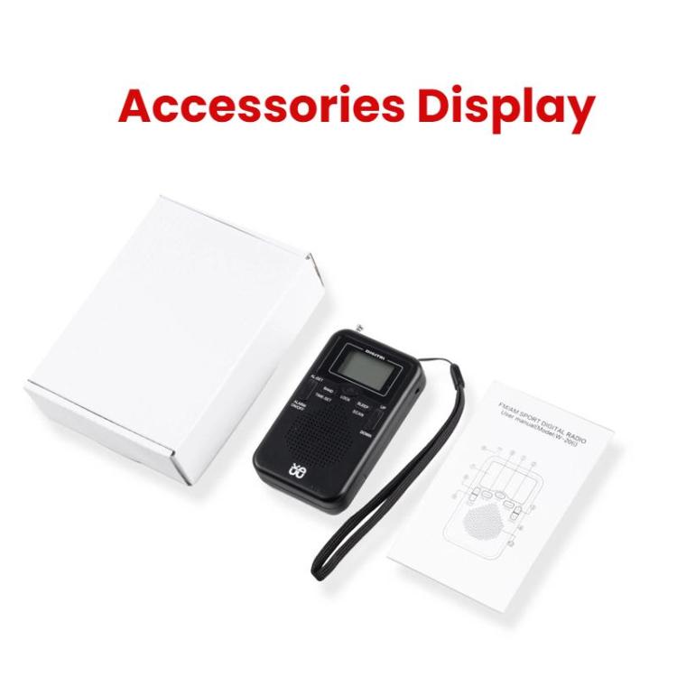 Máy nghe radio FM/AM điều khiển bằng đồng hồ stereo bỏ túi, Dành cho EU, Dành cho US