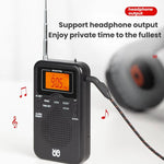 Máy nghe radio FM/AM điều khiển bằng đồng hồ stereo bỏ túi, Dành cho EU, Dành cho US