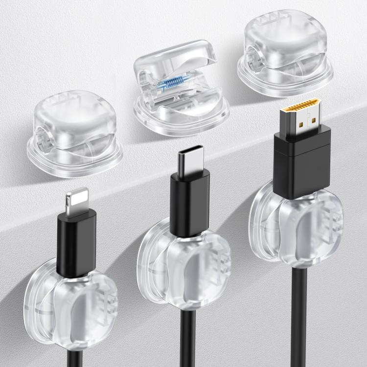Bộ 6 Kẹp Tổ Chức Cáp Dán Đa Năng Trên Bàn AhaStyle WG178 Kẹp Cáp Sạc Dữ Liệu