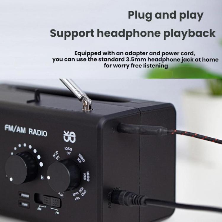 Máy nghe radio FM/AM hai băng tần với ổ cắm nguồn ngoài, Dành cho EU, Dành cho US