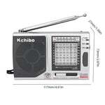 Đài radio di động Kchibo 10 băng tần AM/FM/SW với loa chất lượng cao, máy thu đa băng tần mini KK-9803