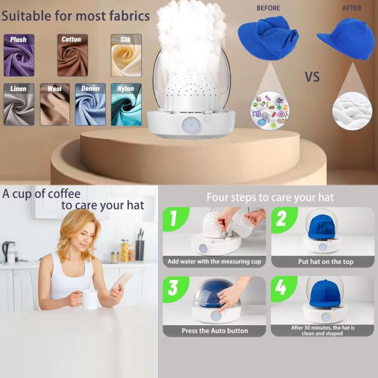 Multifunctional Hat Wig Care Cleaning Disinfection Steam Ironing Machine, EU Plug, US Plug, UK Plug