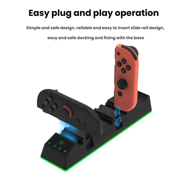 Dock sạc điều khiển trái phải đa năng 9 trong 1 PGTECH cho Nintendo Switch 2/Switch 2 Pro