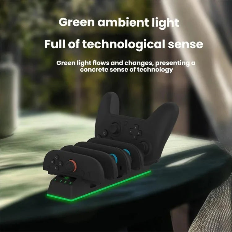 Dock sạc điều khiển trái phải đa năng 9 trong 1 PGTECH cho Nintendo Switch 2/Switch 2 Pro