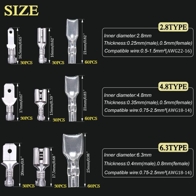 360pcs /Set Cold Press Terminal Block Spring Insert and Cover Set, 360pcs /Set Copper, 360pcs /Set Iron
