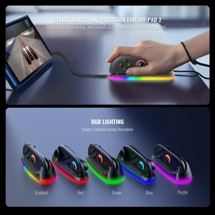 Dock nam châm điều khiển chuột JYS cho Nintendo Switch 2 với đèn nền, JYS-NS2320