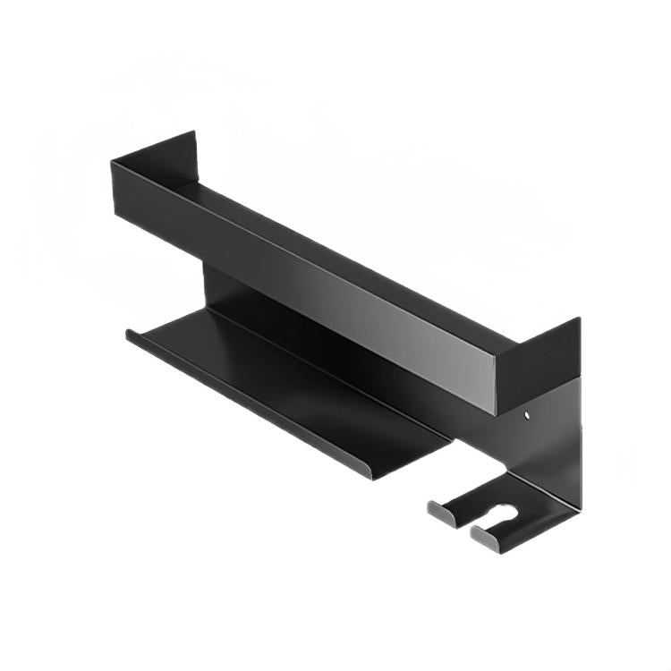 Giá đỡ lưu trữ máy uốn tóc và máy sấy tóc gắn tường cho Dyson, nhôm đen, sắt
