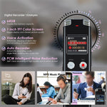 Máy ghi âm kỹ thuật số kích hoạt bằng giọng nói chống ồn HD di động cho hội nghị, dung lượng 64GB, 128GB